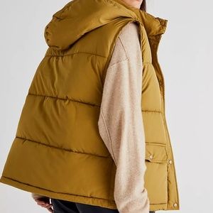 Free People Oversized Dreamers Puffa Vest XS Viper